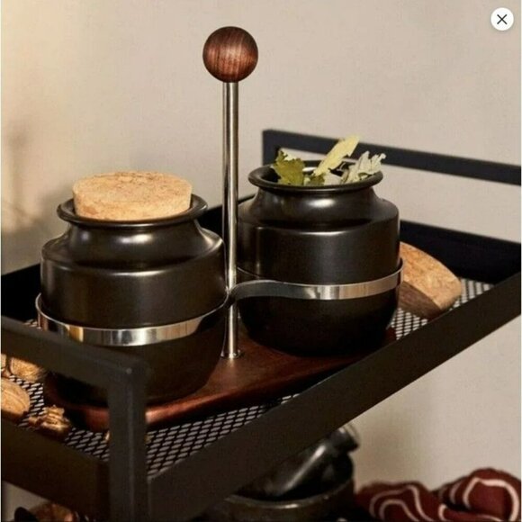 IKEA KROSAMOS Holder‎ for Jars Bottles, Walnut/Steel  Bottle Holder - Picture 5 of 7